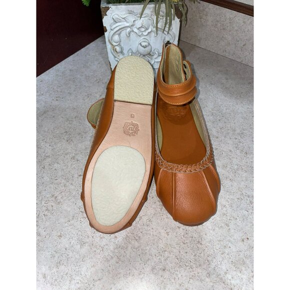 BaliELF Muse Women's Leather Ballet Flats With Ankle Strap Size 5 New - Picture 4 of 7